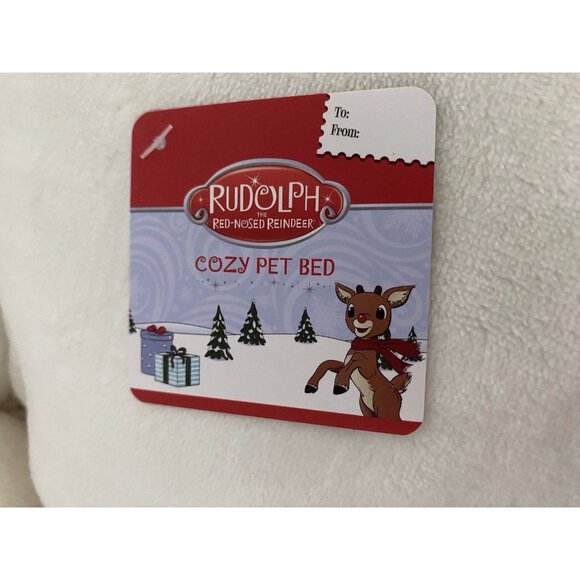 Rudolph The Red Nose Reindeer Cozy Cuddler Dog Pet Bed Soft Christmas NEW - Picture 2 of 16